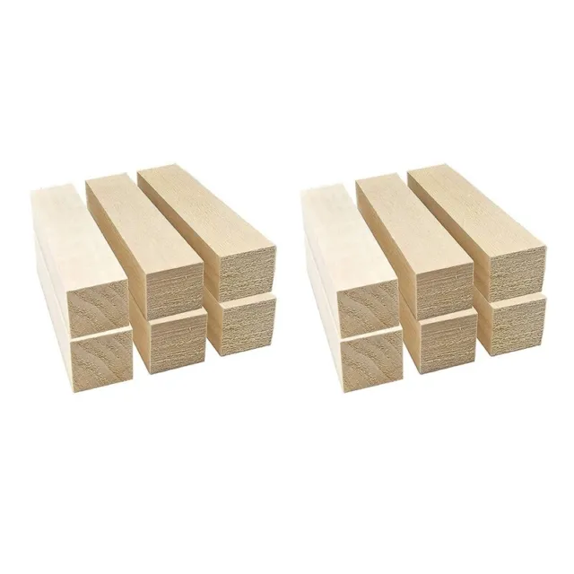 12 pezzi blocchi intaglio legno tiglio per legno principianti, intaglio hobby Ki R7L9