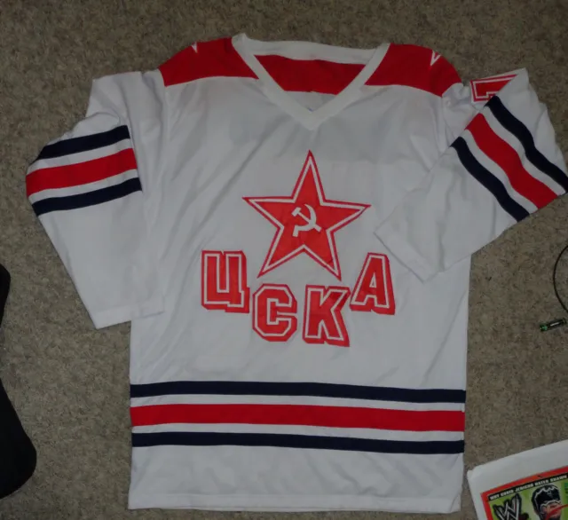 Vintage Dmitri Subbotin #73 Team CSKA Moscow Hockey Jersey CCCP Custom Name