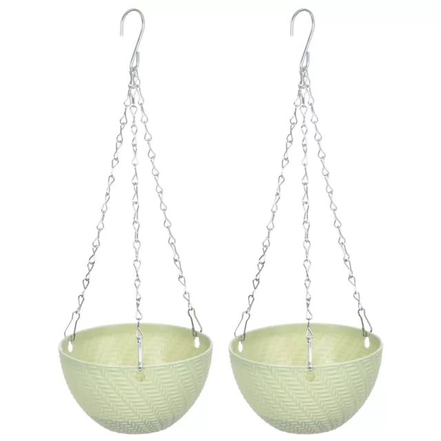 2pcs Macrame Plant Hanger, Rope Flower Pot Hanging Indoor Planter, Green