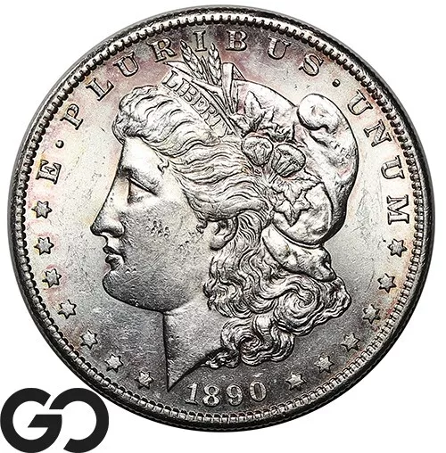 1890-S Morgan Silver Dollar Silver Coin, Choice Gem Tougher Date