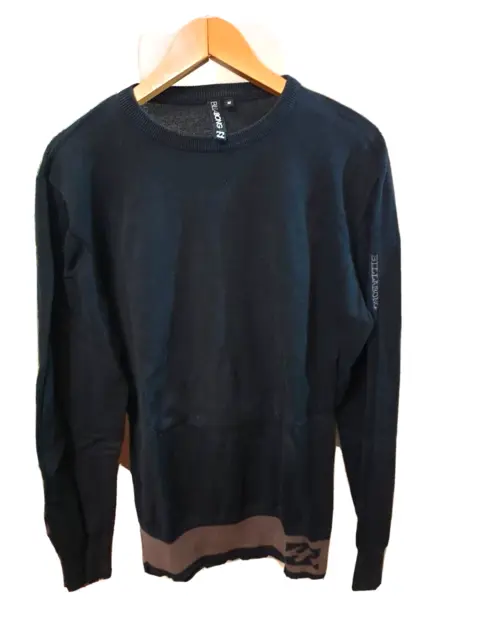 💥BILLABONG💥Felpa Uomo Cotone ⭐NERO⭐ Manica Lunga Man Shirt Sweater Hombre M