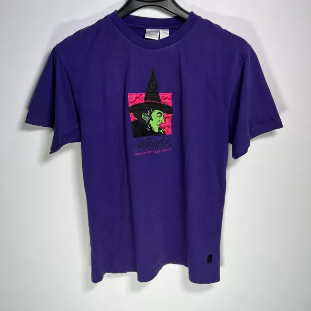 VINTAGE WIZARD OF Oz Shirt Mens XL Purple MGM Grand Las Vegas 90s 1997 ...