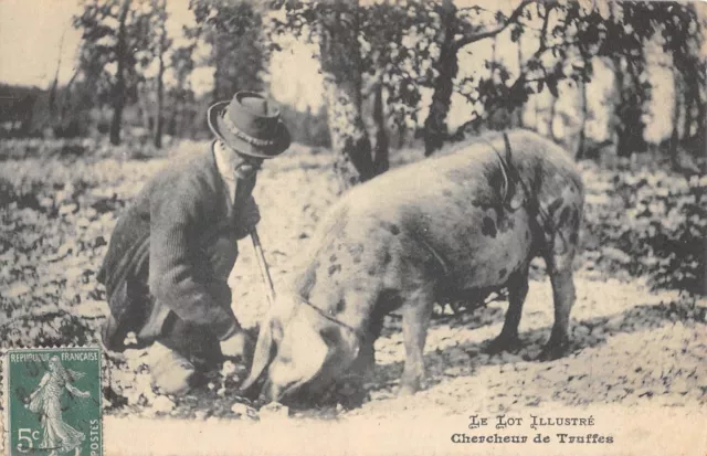 Cpa 46 Le Lot / Chercheur De Truffes