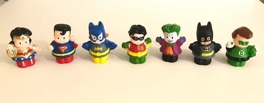 Fisher-Price Little People 7 SUPER HEROES FIGURE LOT