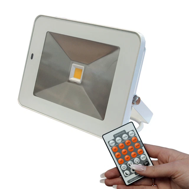 Design LED Fluter 50W warmweiß HF Sensor Bewegungsmelder Fernbedienung ~ UVP 99€