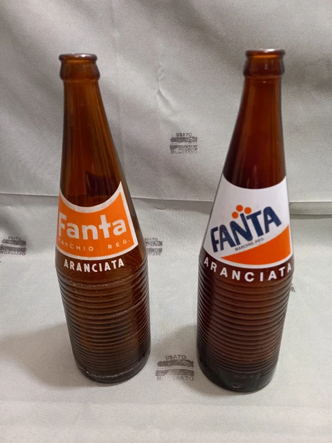 COPPIA BOTTIGLIE FANTA Vetro Logo Anni 60 70 No Coca Cola Company EUR coppia-bottiglie-fanta-vetro-logo-anni-60-70-no-coca-cola-company-eur
