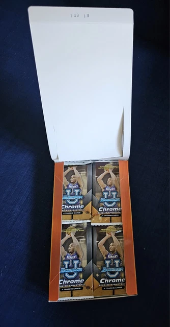 Bowman University Chrome Basket - Pack From Hobby Box Sealed - Wembanyama Auto ?