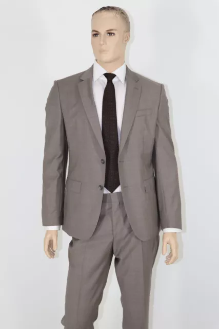 HUGO BOSS ANZUG, Mod. H-Huge-2Pcs-222, Gr. 52 / US 42R, Slim Fit, Light Beige