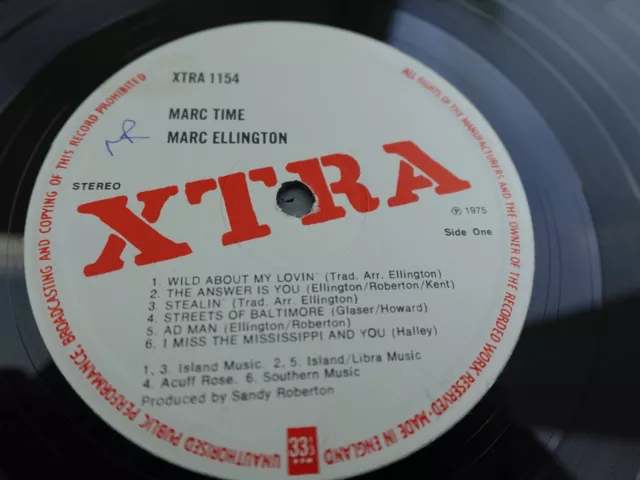 Marc Ellington MARC TIME 1975 UK LP 1st Xtra PLAYS NEAR MINT HEAR