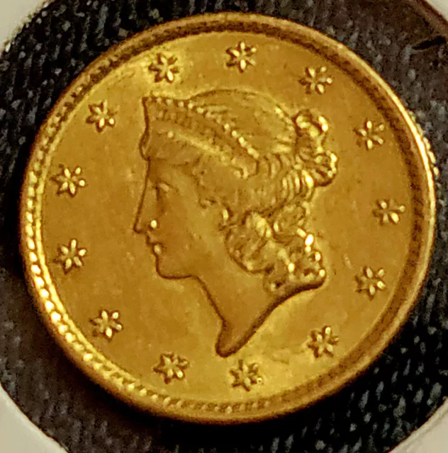 U.s. 1851 One Dollar Gold Coin Amazing Luster & Strike L@@K