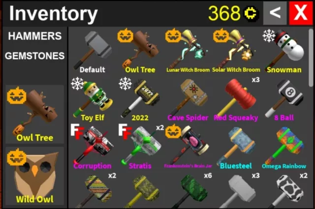 CLEARANCE SALE !! ( Cheap / FPFS ) Roblox Flee The Facility FTF Legendary  Hammers And Gemstones, Video Gaming, Gaming Accessories, In-Game Products  on Carousell