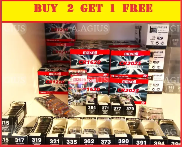 MAXELL Watch Batteries - Japan Made - BUY 2 GET 1 FREE 364 377 371 379 2025 2016