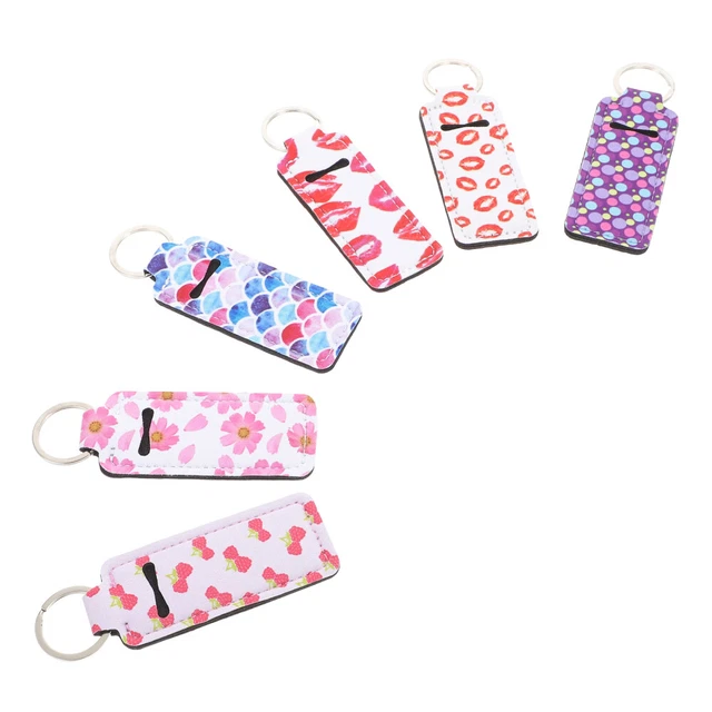 6 pz borsa portachiavi manica rossetto portachiavi balsamo