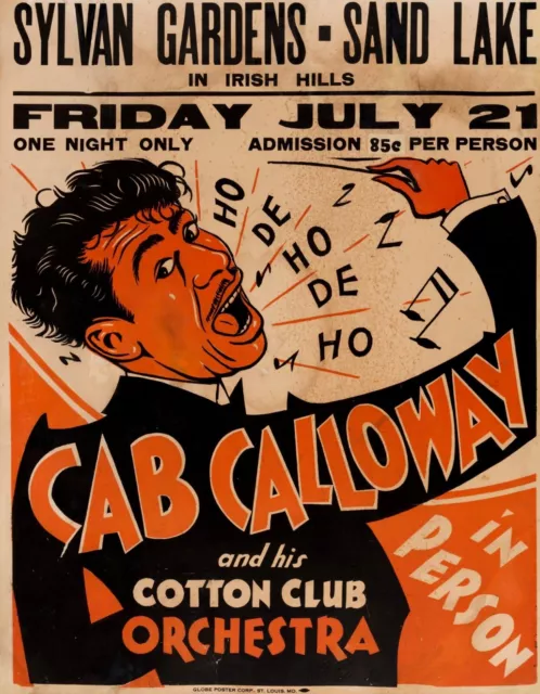 Cab Calloway Sylvan Gardens 13" x 19" Re-Print Music Concert Poster