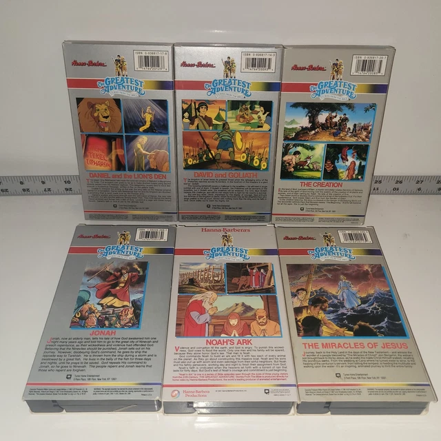 VHS HANNA BARBERA The Greatest Adventure Bible Story Lot Jésus Jonah