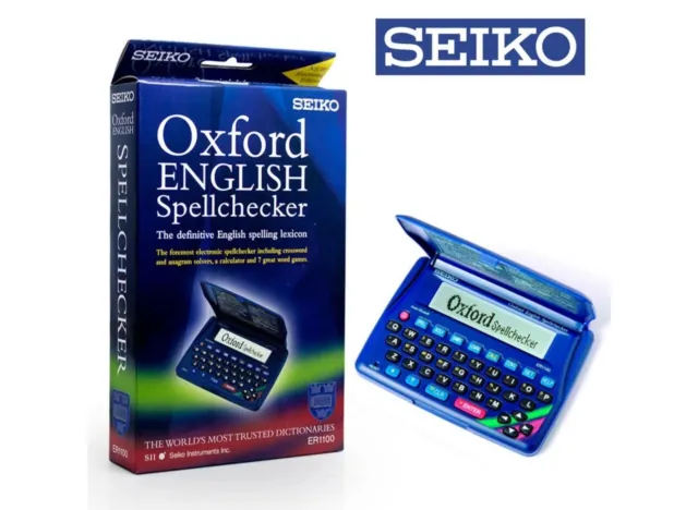 Seiko ER1100 Oxford English SpellChecker Crossword Solver Calculator Games New