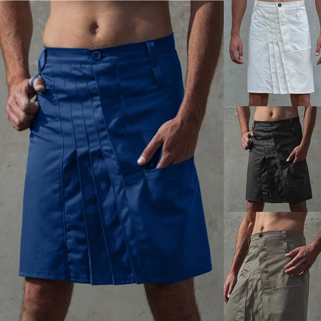 Gonna uomo kilt scozzese vestibilità stretta primavera uomo medievale
