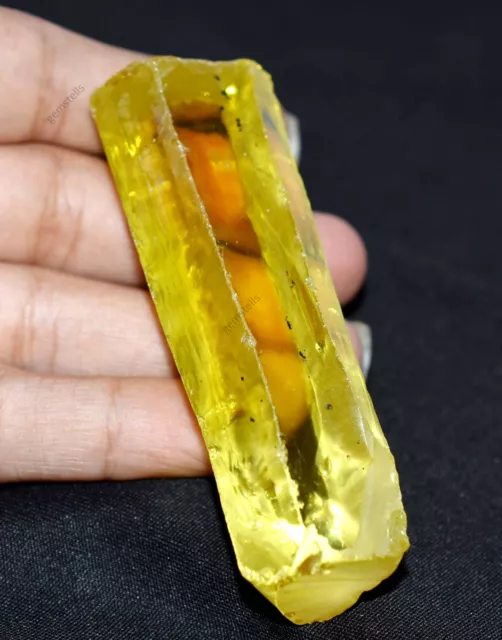 Stunning Quality Natural YELLOW Sapphire Rough 345 Ct CERTIFIED Loose Gemstone 3