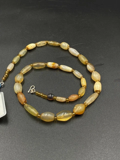 OLD Beads Antique Trade Jewelry Agate Necklace Ancient Antiquities Myanmar 7