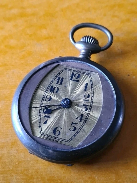 Montre De Col B.M En Acier Bruni Vintage – Pour Pièces Ou Collection