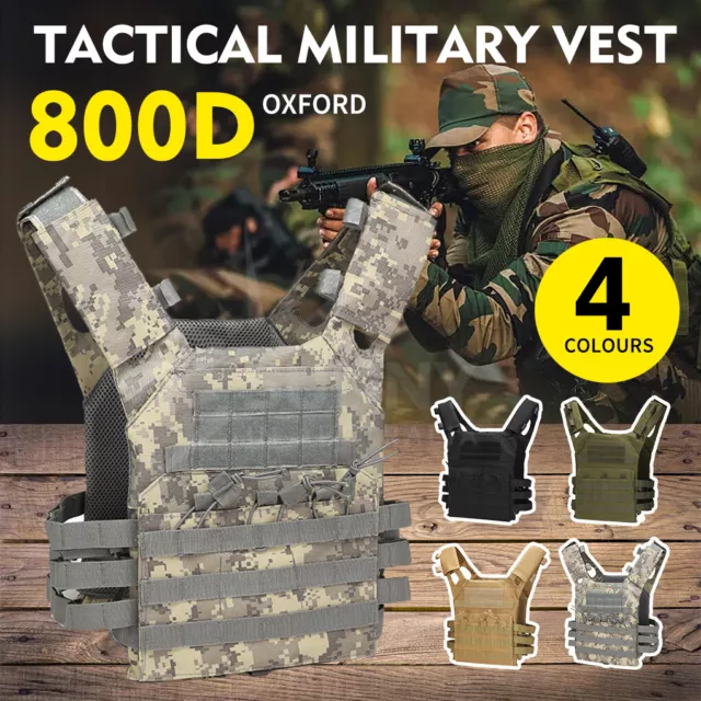 Military Tactical Vest JPC Airsoft Molle Combat Plate Carrier Paintball Hunting