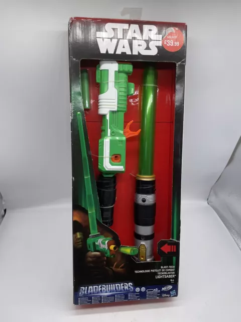 Star Wars Bladebuilders Blast Tech  Electronic Lightsaber toy packaging Damaged