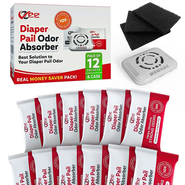 VZee Diaper Pail Deodorizer, Pack of 16, with Plastic Case, Compatible with...