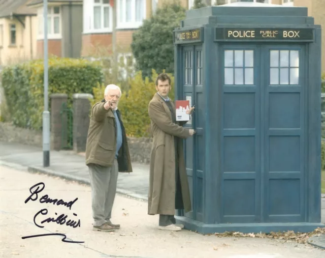 Bernard Cribbins signed Doctor Who Tardis scene photo - UACC DEALER