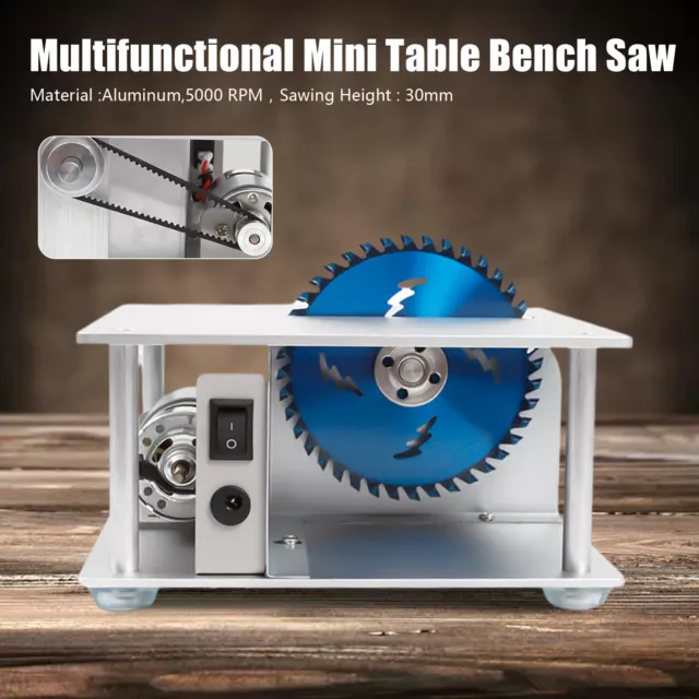 Table Bench Saw Cutting Machine 5000 RPM Electric 110-240V for Woodworking DIY