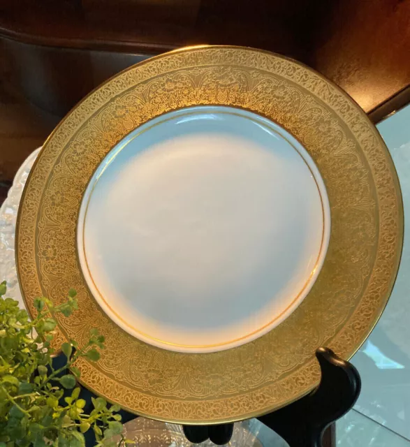 Royal Bavarian Hutschenreuther Selb Bavaria Gold, Set of 6 Dinner Plates