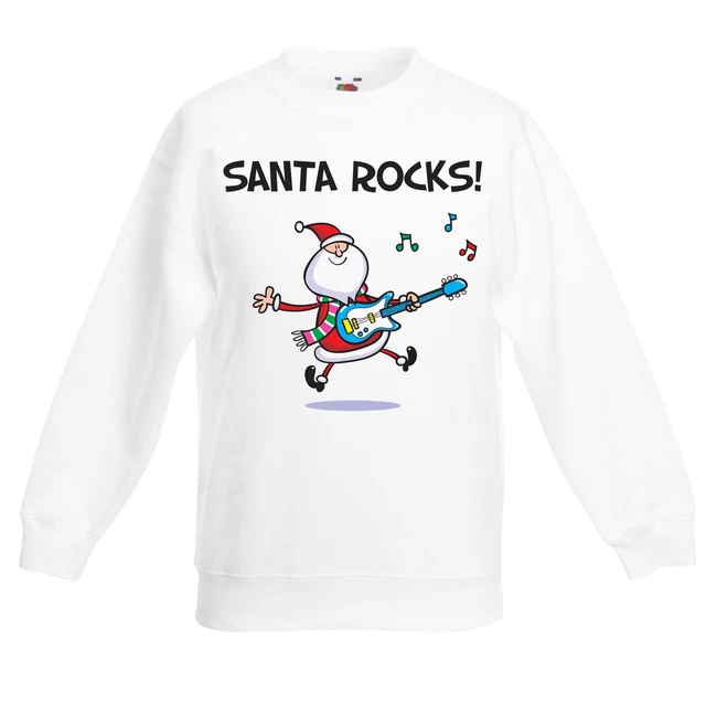 Weihnachtsmann Rocks Lustige Weihnachten Kinder Sweatshirt - Vater Geschenk