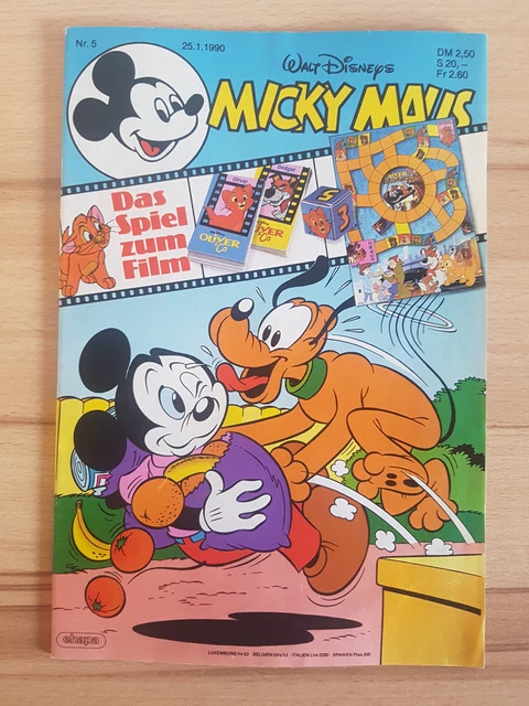 Micky Maus Comicheft Nr. 5 1990 mit Beilage Oliver & Co. Das Spiel zum Film