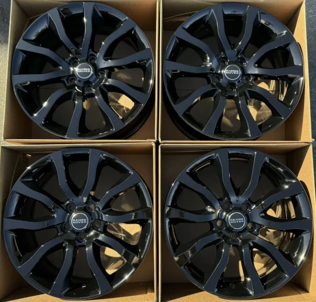 20" Range Rover Factory Wheels OEM Rims Gloss Black 72252 Land Rover Sport Set 4