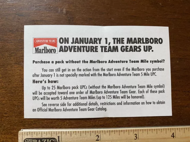 Marlboro Adventure Team Catalog Request Form / Flyer (1), Philip Morris, 1992