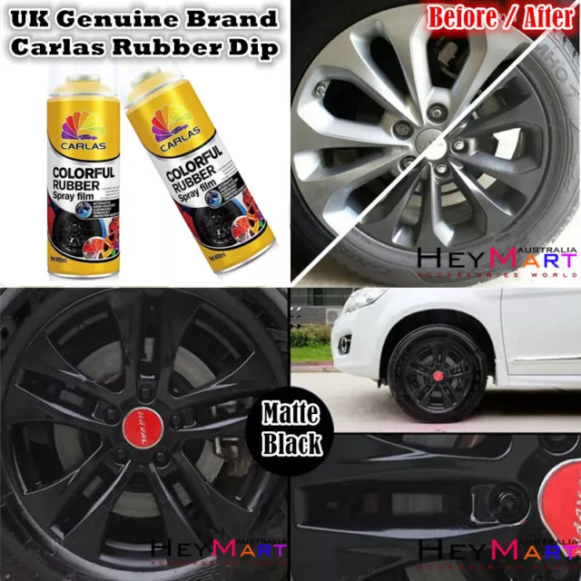 4x Matt Black Professional Car Rubber Spray Rubber Paint Rubber Plasti dip Paint