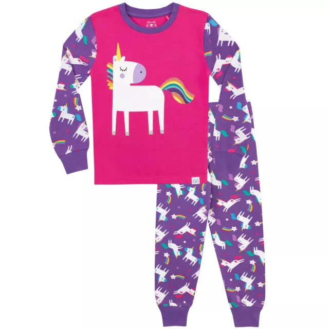 Unicorn Pyjamas Kids Girl 4 5 6 7 8 9 10 11 12 Years PJs Nightwear Snuggle Fit