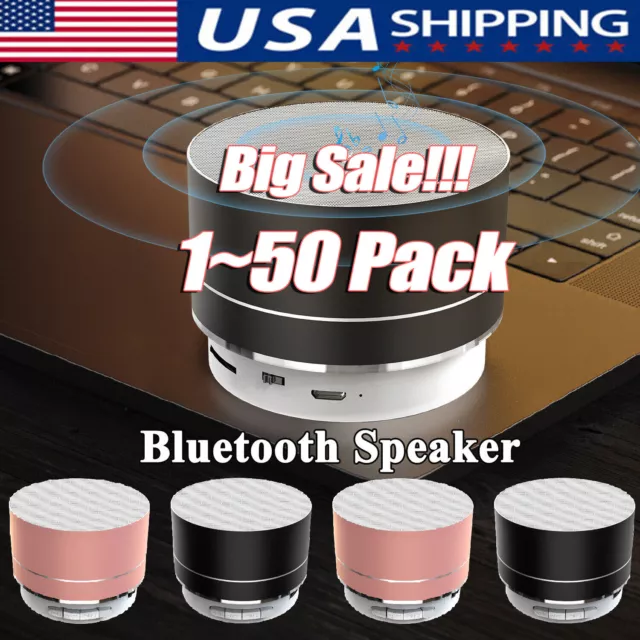 Mini Portable Bluetooth Speaker Rechargeable Wireless Stereo Bass TF/FM Mode Lot