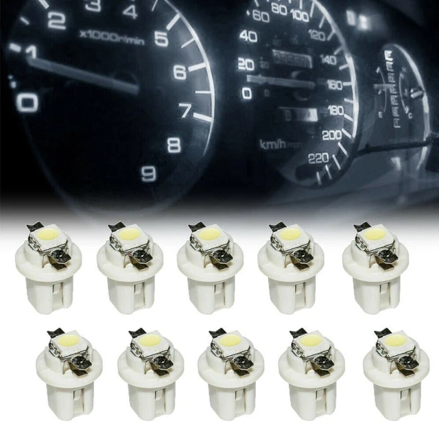 10 Luci LED 5050 SMD Per Tachimetro B8.3D – Bianco Caldo 24V, Kit Conversione Plug&play Per Cruscotto, Dimmerabili