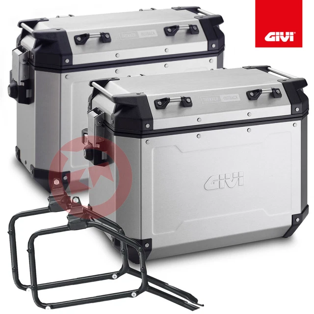 Valise Latérale Droite GIVI TREKKER OUTBACK EVO SMART 33L - Pour Moto, Aluminium, Noir - Neuf