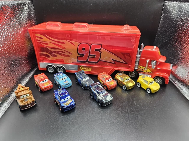 DISNEY PIXAR CARS Mini Racers Bundle With Mack Storage Truck £35.00 ...