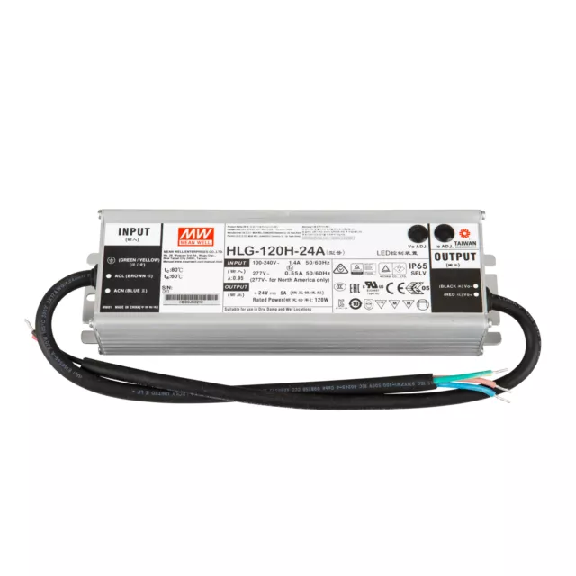 Mean Well HLG-120H-24A Snt 27 V/Dc / 0-5A/120W IP65