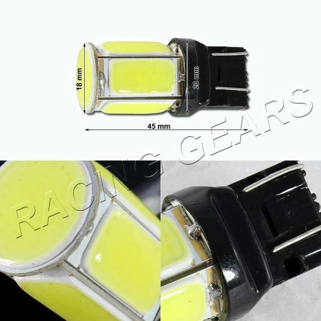 Wedge Style Reverse Led 2X UNIVERSAL CREE T20 Wedge White LED 8w6 COB Reverse Back Up Light ...