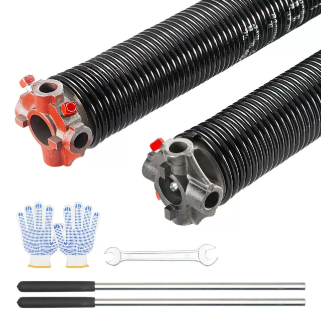 VEVOR Garage Door Torsion Springs Pair of 0.218 x 2 x 24inch with Winding Bars