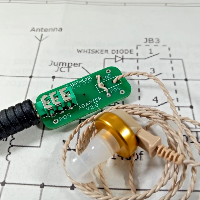 CRYSTAL RADIO HIGH Impedance Earphone Wide Frequency Response and 3.5mm