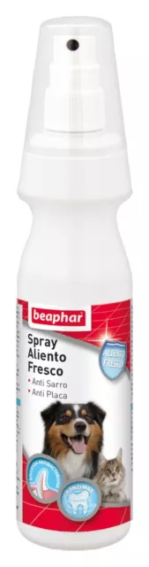 BEAPHAR¹ spray haleine fraiche mauvaise odeur antitartre chien chat 150 ml