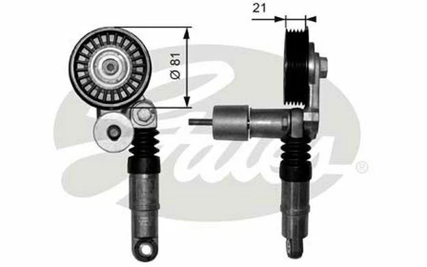 GATES Galet tendeur pour AUDI A4 A6 VOLKSWAGEN PASSAT T38306 - Mister Auto