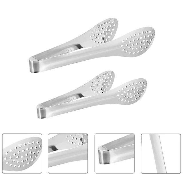 4 Pcs Grill Tong Stainless Steel Food Tongs Spaghetti Noodles BBQ Tongs