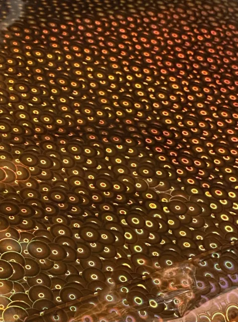 Dark Gold Gift Wrap Wrapping Foil Sheets 10 New Design Holographic Metallic Ds2