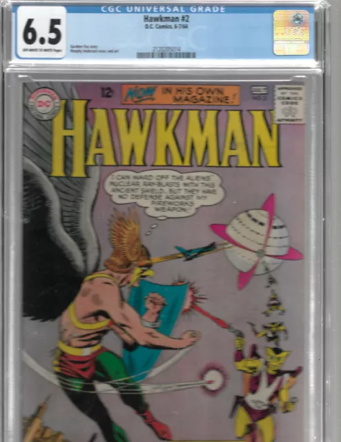 1964 DC-Hawkman #2-Secret of the Sizzling Sparklers=CGC 6.5-Off White -White PGS
