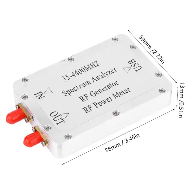 35-4400MHz Spectrum Analyzer Aluminum Alloy Sweep Source Power Meter